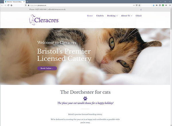 Cleracres cattery web site